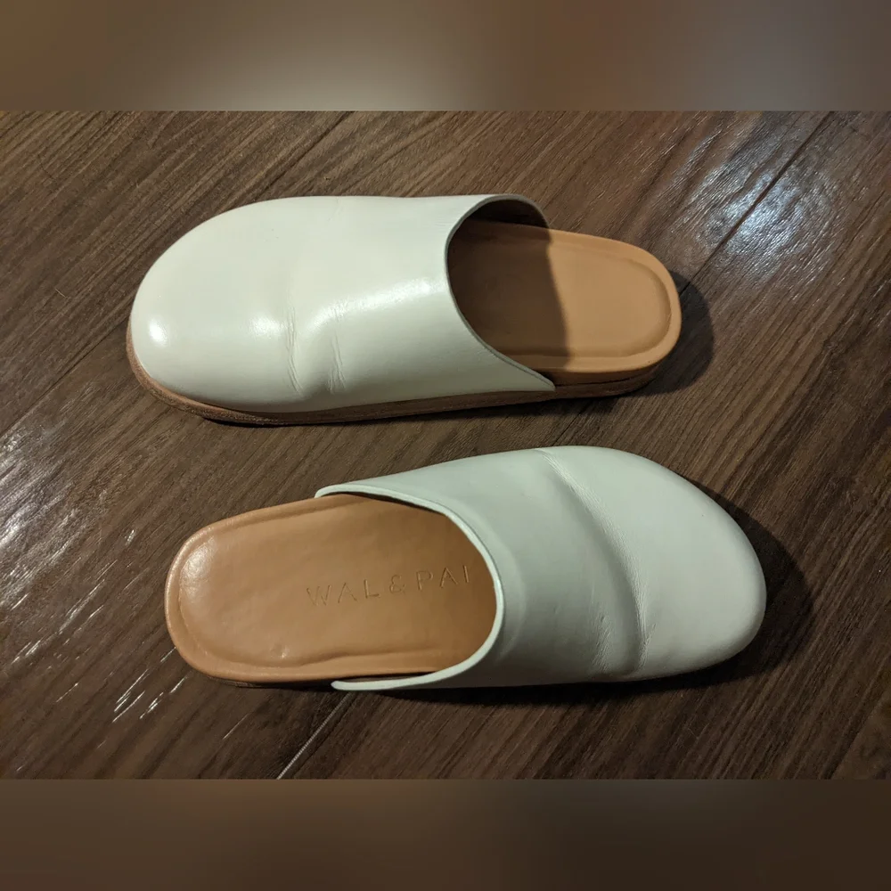 Wal & Pai - Ogdenclogs Slip-On Mules | Ivory | Size 35 (Size 5 U.S.) - Picture 5 of 16
